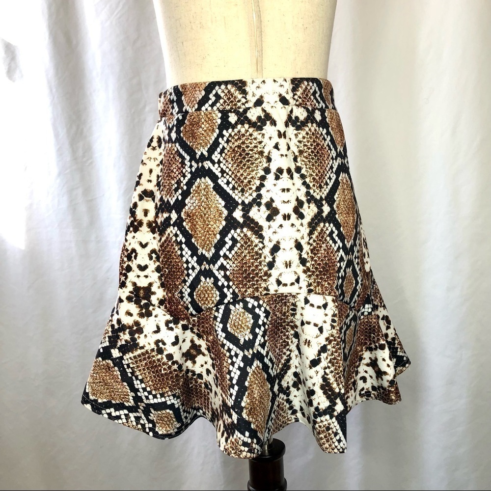 NWT Nasty Gal Collection snake skin python skirt … - image 4